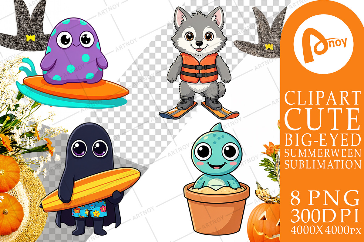 Summerween Sublimation PNG, a Seasonal Illustration by Artnoy (Photo 8 of 18)