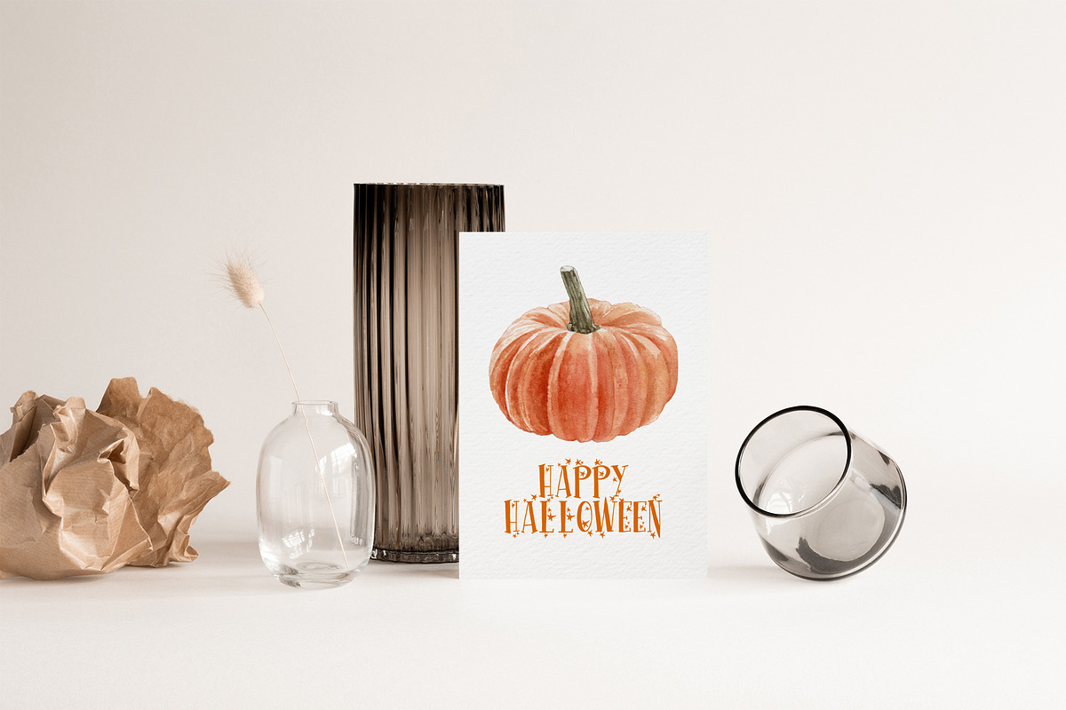 Watercolor Flower, Halloween Clipart, an Illustration by May • SHO (Photo 13 of 17)