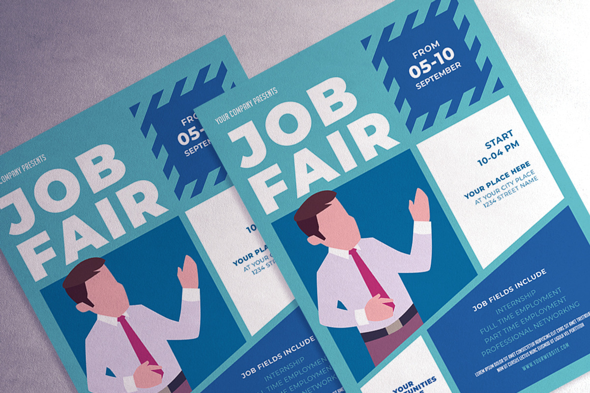 Job fair flyer, a Flyer Template by AdamHasan (Photo 3 of 3)