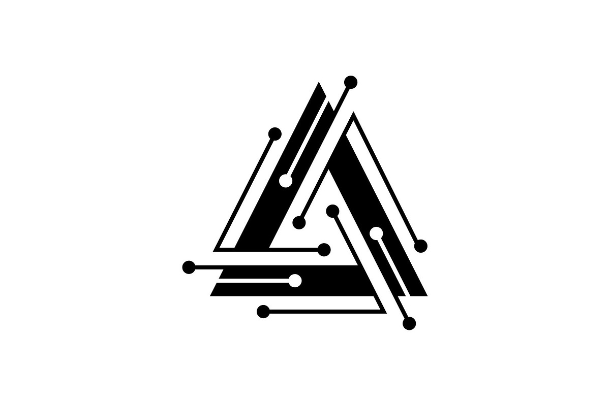 Letter A Triangle Tech Logo, a Branding & Logo Template by Buqancreative (Photo 1 of 2)
