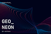GEO_NEON Abstract Vectors, a Background Graphic by codetoform (Thumbnail 1 of 12)