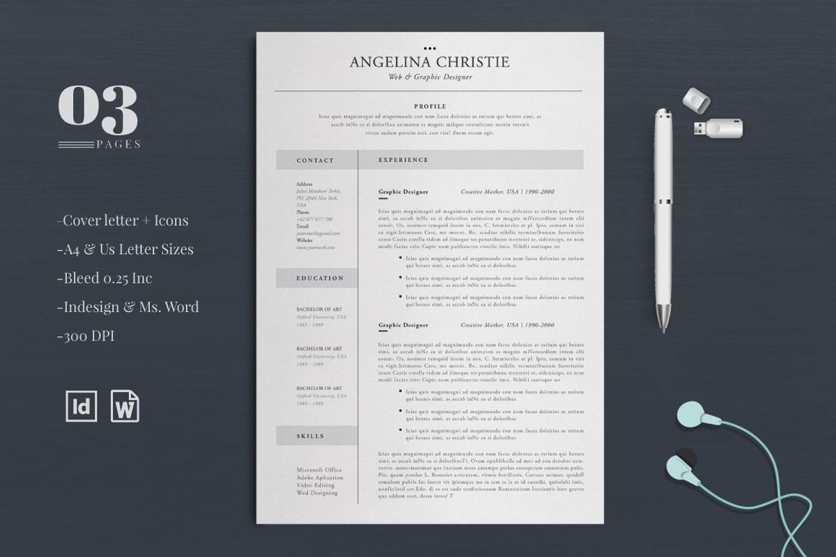 Resume/CV, a Resume Template by Atakana (Photo 1 of 7)