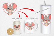 Clipart Heart Mouse, a Graphic by Artnoy (Thumbnail 4 of 5)