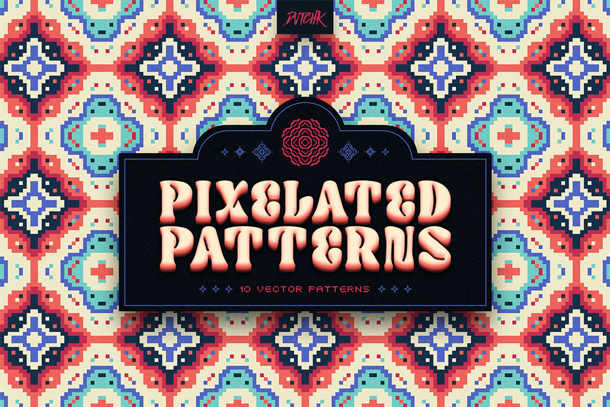 Pixel Mosaic Patterns | Vol. 05, a Pattern Graphic by dvtchk (Photo 7 of 10)