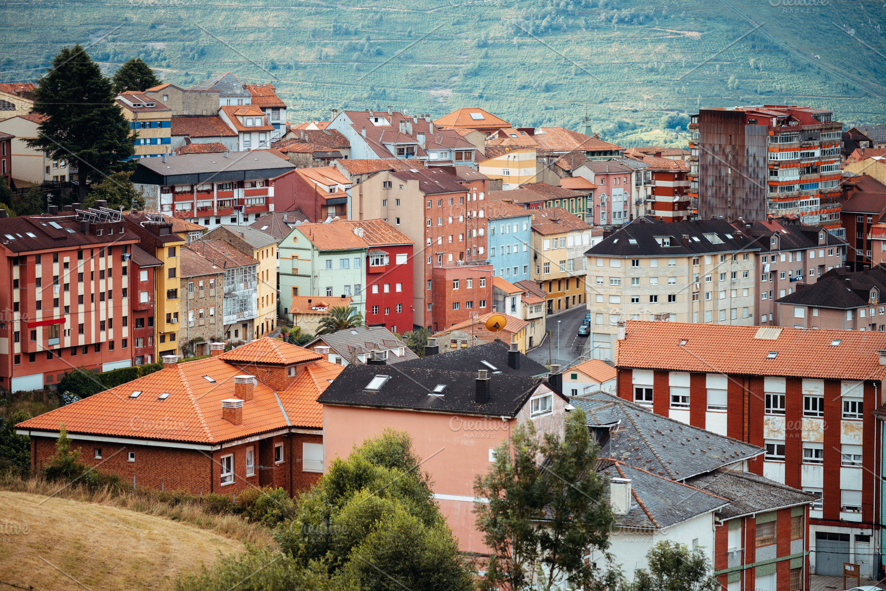 Colorful Asturias Townscape, an Architecture Photo by SkyNext