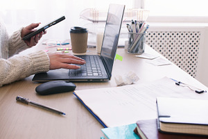 Digital productivity freelancer lifestyle office, a Person Photo by Photo Drive Studio