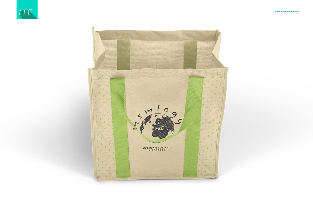 Non-woven Carrier Eco Bag Mock-up, a Product Mockup by BlackMocca (Photo 4 of 7)