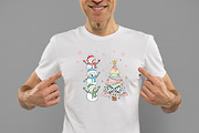 Coquette Glitter Christmas Snowman, an Illustration by Daily.Designs (Thumbnail 2 of 5)