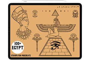 Egypt - Procreate Tattoo Stamp Set