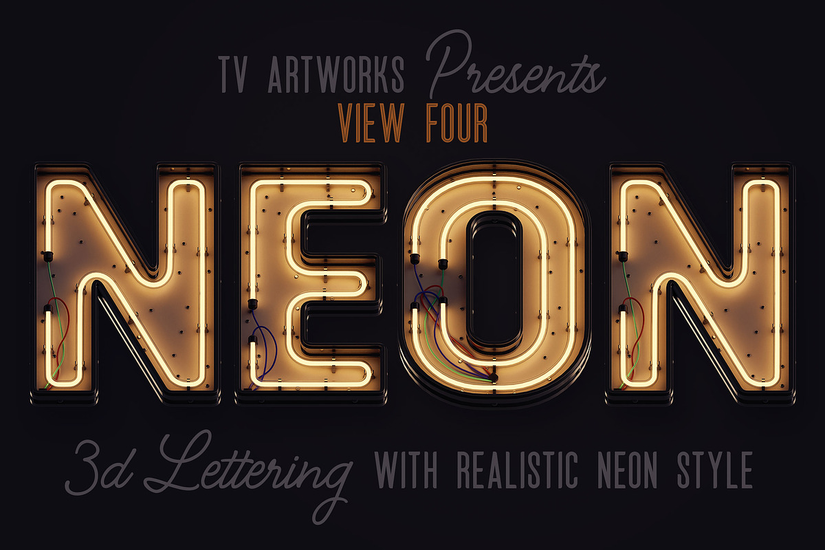 Modern Neon 3D Lettering, a Graphic by TVartworks (Photo 18 of 18)