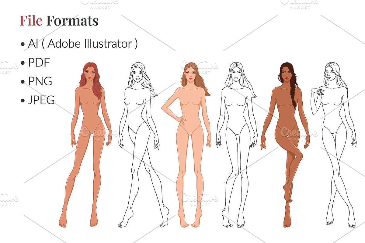 Female Fashion Pose Library, a Person Illustration by Shorena Fashion Draws (Photo 9 of 12)