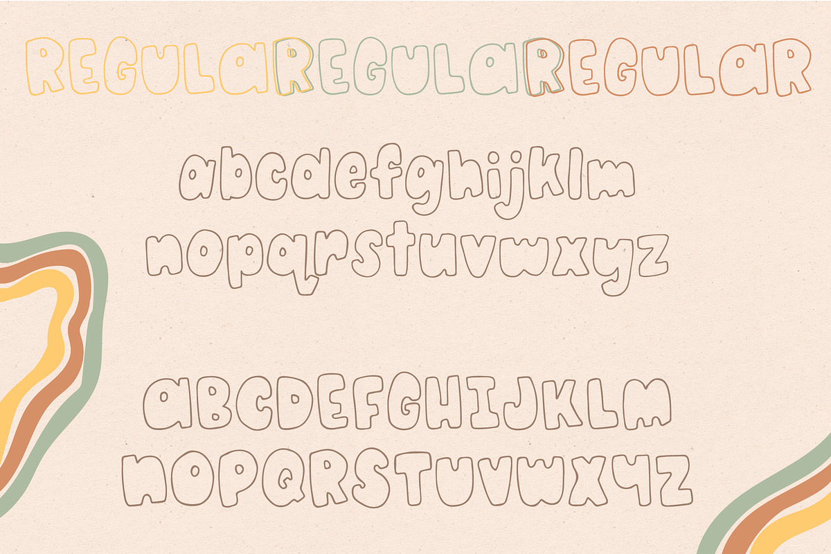 Pudding Pie Retro Font, a Sans Serif Font by Kellie Jayne Studio (Photo 7 of 8)