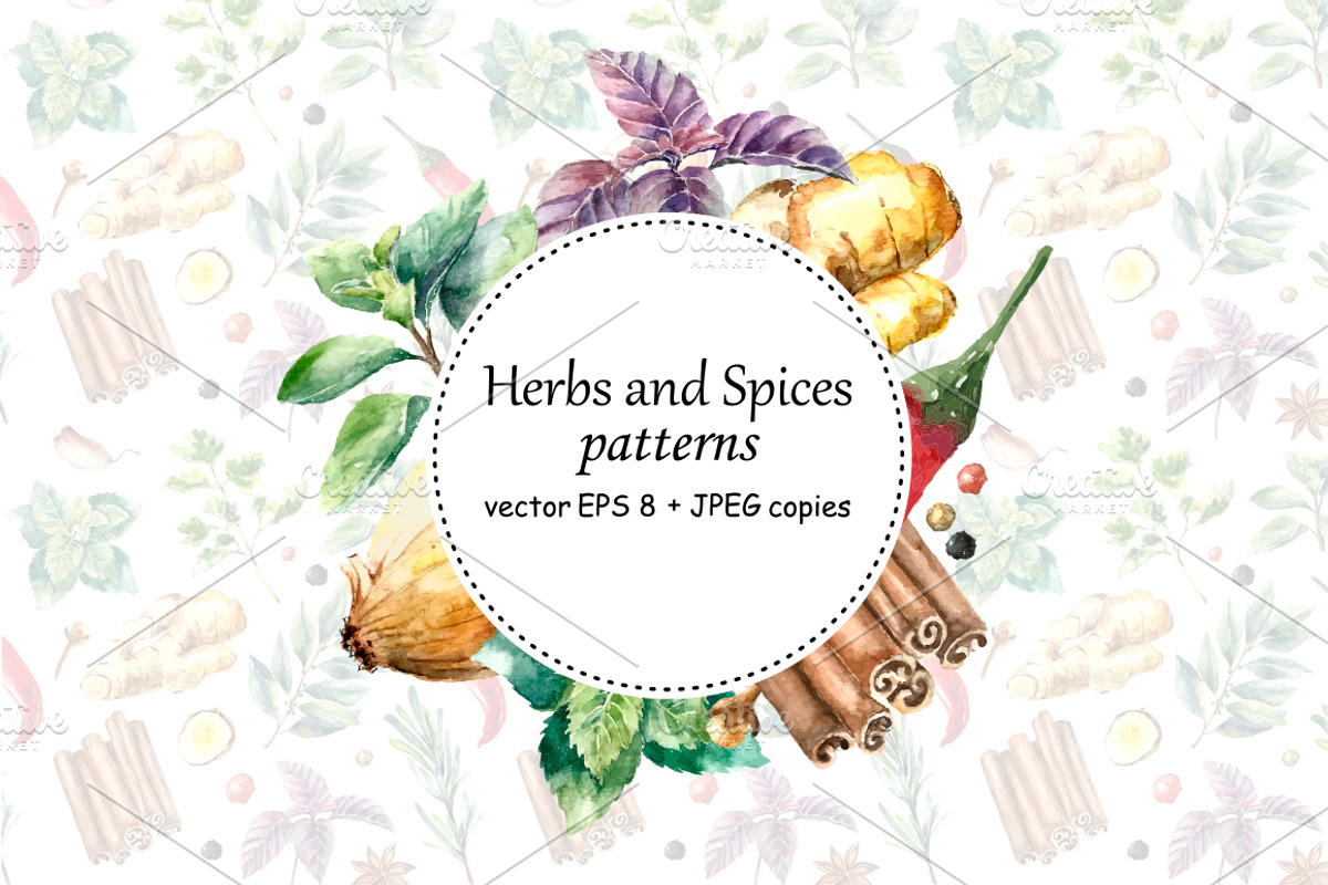 Herbs and Spices watercolor set, an Object Graphic by Vikeriya (Photo 4 of 5)