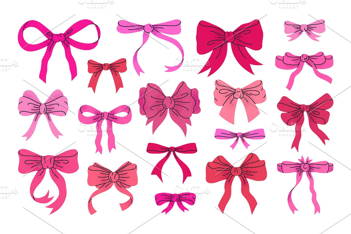 Hand drawn vector bows, a Decorative Illustration by Torontotokio (Photo 2 of 5)
