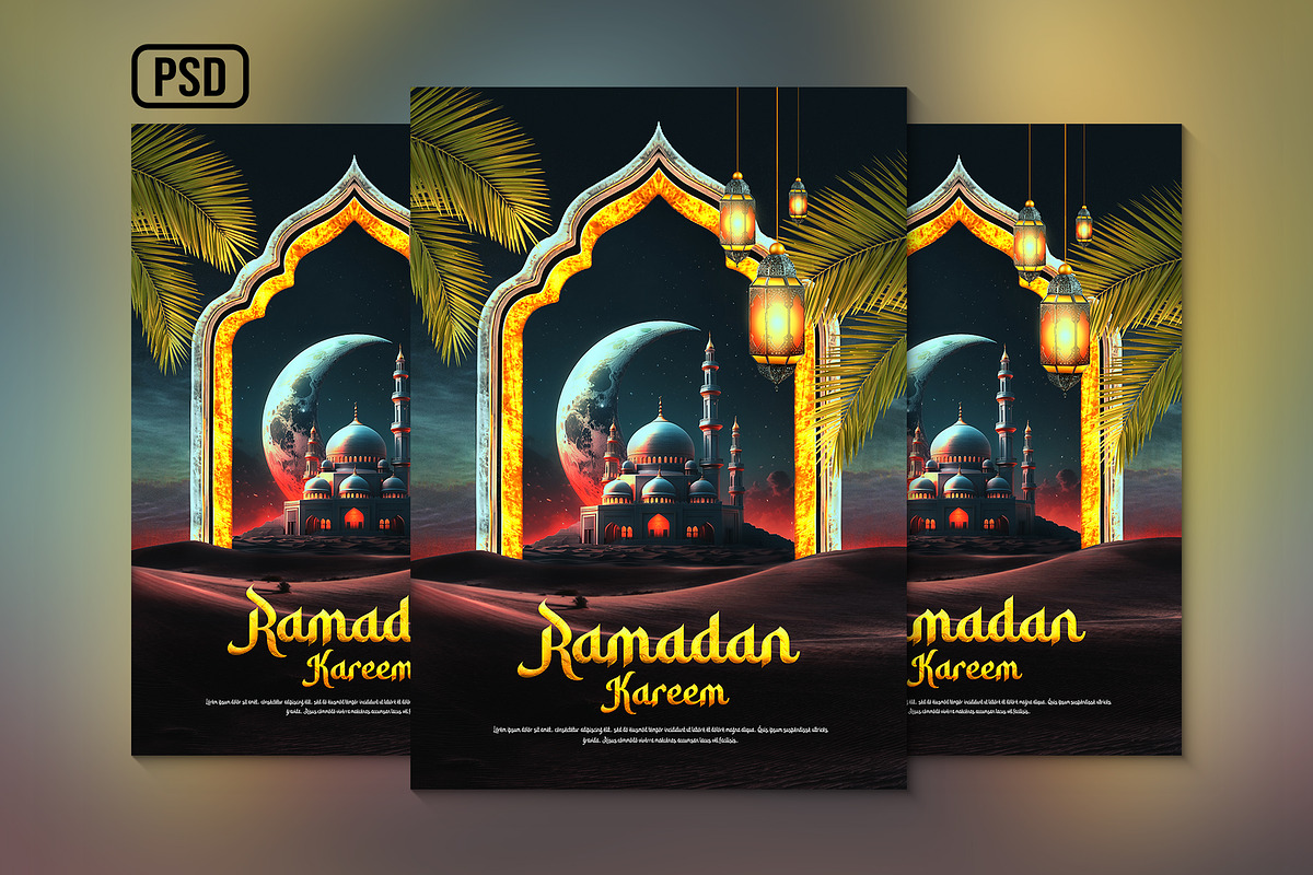 Ramadan Kareem Creative Poster, a Poster Template by Black Spade Design