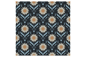 Stylized Floral Repeat Pattern