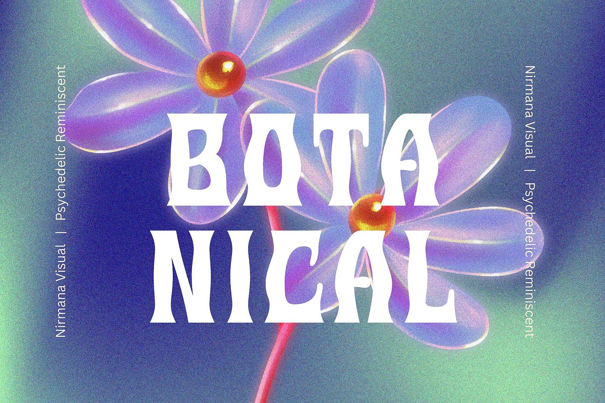Psychedelic Reminiscent, a Font by Nirmana Visual (Photo 8 of 8)