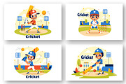 9 Cricket Player Illustration, a Sport Illustration by denayunebgt (Thumbnail 2 of 3)