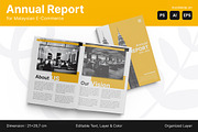 E-Commerce Annual Report, a Print Template by Esensifiksi.studio (Thumbnail 1 of 3)