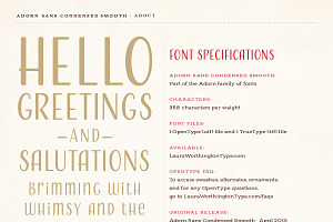 Adorn Sans Condensed Smooth