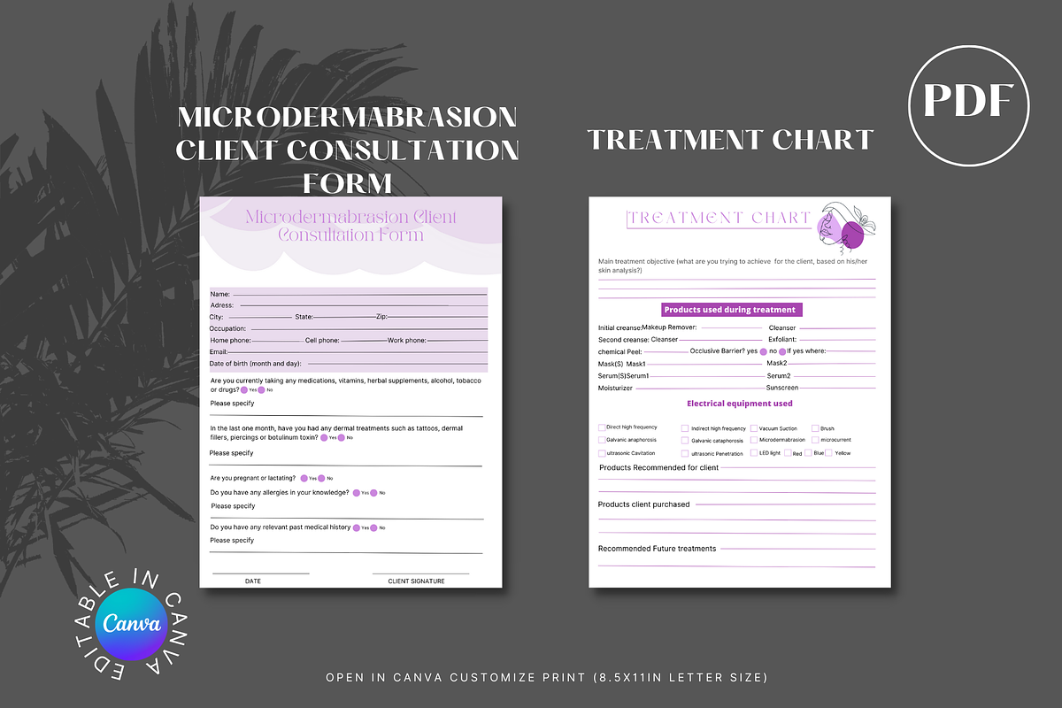Aesthetician Business Forms Bundle, a Stationery Template by Prodesign (Photo 11 of 15)