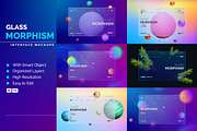 Glass Morphism Interface Mockup, a Landing Page Template by Artlogs (Thumbnail 1 of 7)
