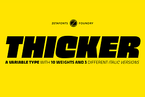 Thicker 44 fonts + 2 variables