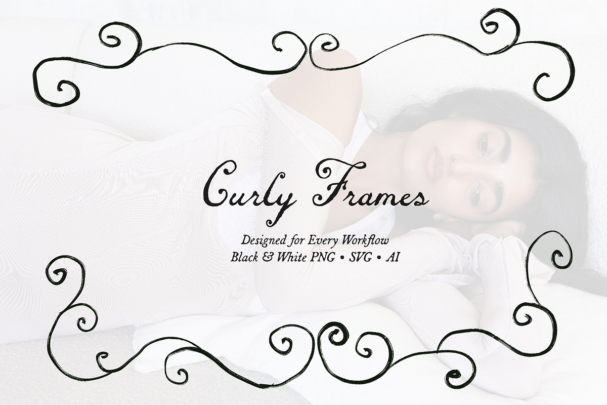 Curly Frames: Whimsical Borders, an Object Graphic by lerinartstudio (Photo 4 of 12)