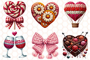 Valentine Faux Crochet Png Bundle, an Illustration by RobertsArt (Thumbnail 6 of 10)