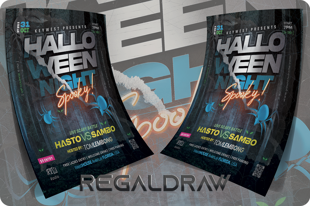 Halloween Flyer, a Flyer Template by regalDRAW (Photo 2 of 3)