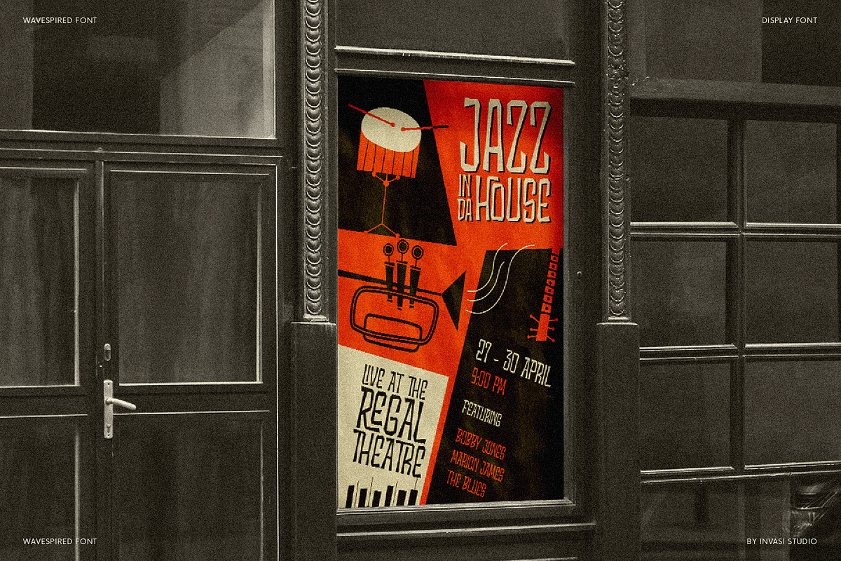 Wavespired - Display Retro, a Font by Invasi Studio (Photo 4 of 12)