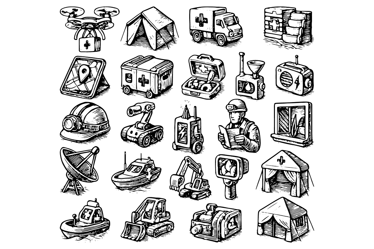 Emergency Aid and Rescue Gear, an Object Graphic by RT Studio (Photo 2 of 4)