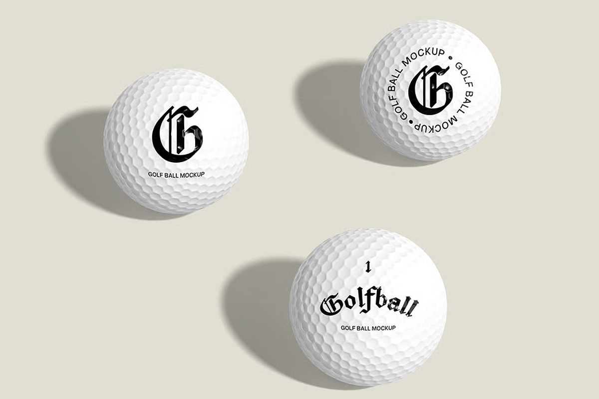 Golf Ball Mockup 2 Views, a Mockup by graphicsauce (Photo 4 of 4)