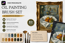 Oil & Thick Impasto for Procreate by  in Brushes & More