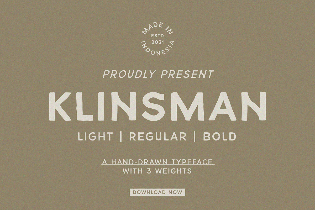 KLINSMAN: A Hand-drawn Typeface, a Sans Serif Font by Liszar Inzani (Photo 1 of 11)