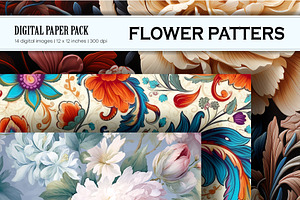 Floral Patterns 05. Digital Paper.