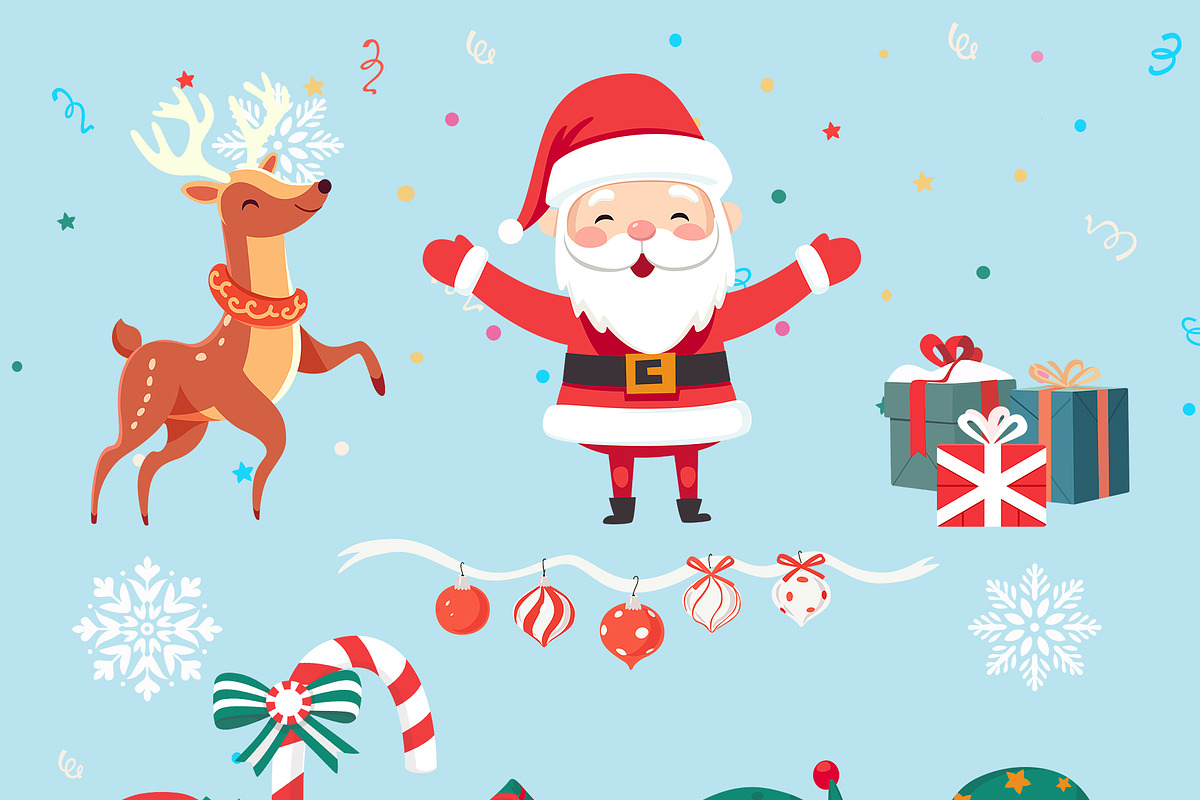 Christmas elves and Santa Claus, a Seasonal Illustration by FoxyImage (Photo 2 of 2)