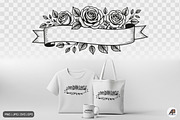 Rose Floral Ribbon Banner Bundle, an Illustration by Actual Pixel (Thumbnail 7 of 9)