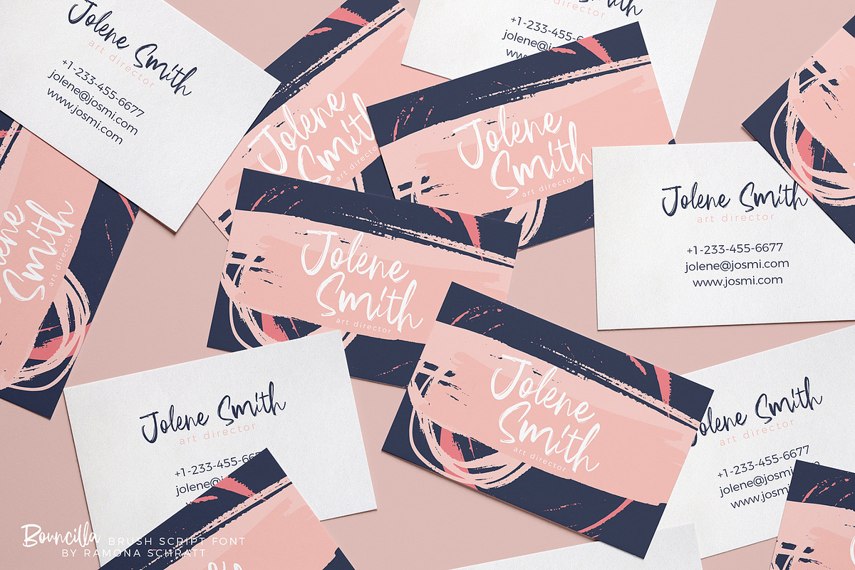 Bouncilla | Happy Brush Script Font preview 5
