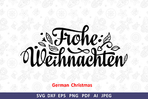 Frohe Weihnachten Deutschland svg