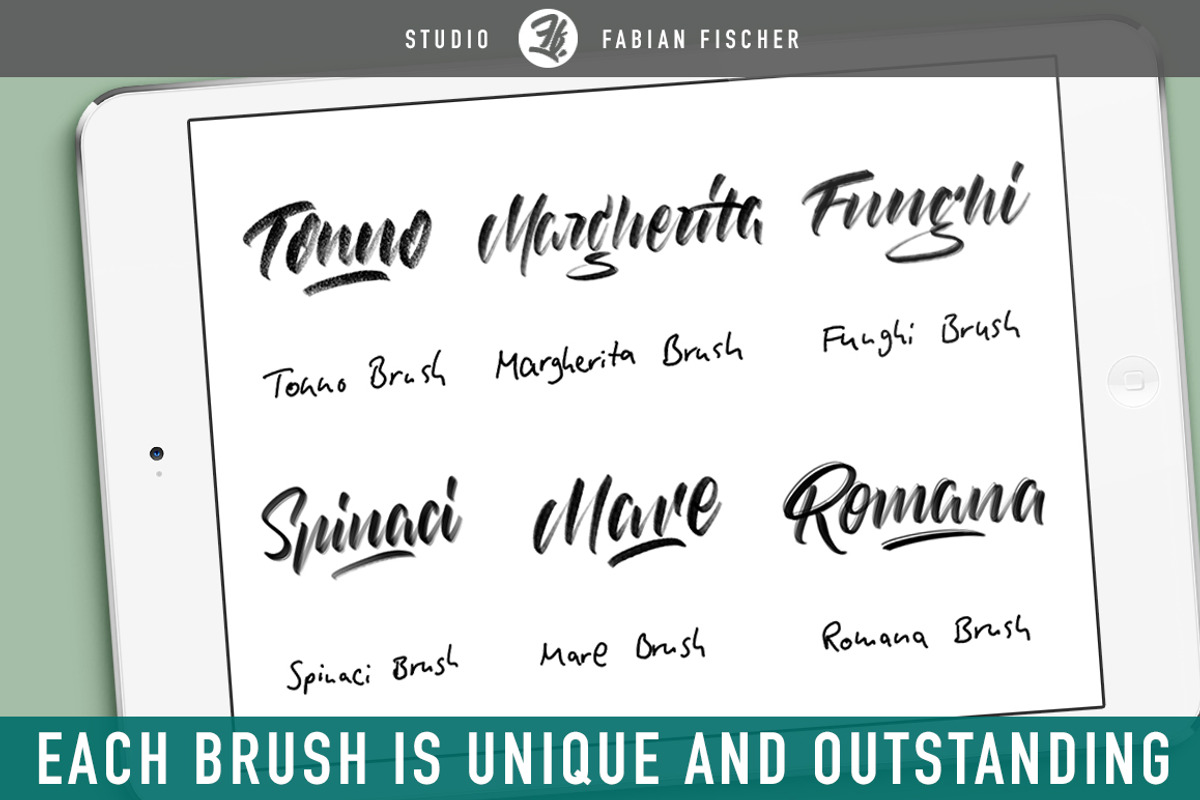 Pizza Handlettering Brushpack, a Brush Add-On by Studio FabianFischer (Photo 3 of 5)