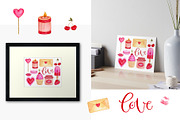Watercolor sweets. Patterns. Vector, a Decorative Illustration by inkionia♥ (Thumbnail 1 of 4)