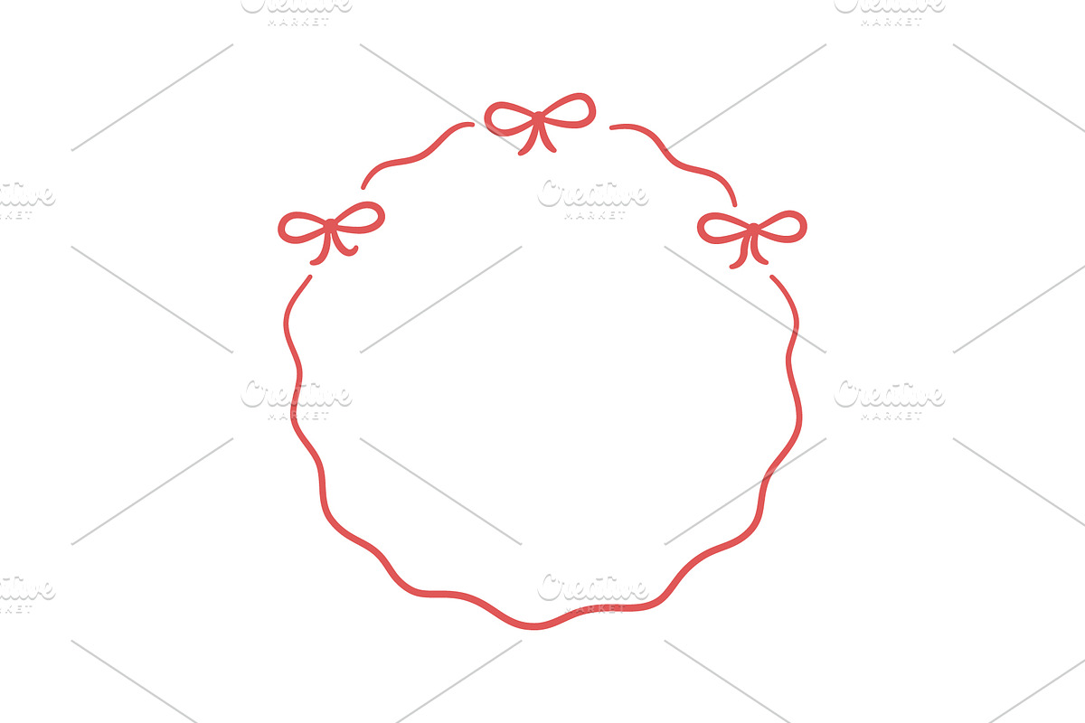 Bow circle coquette frames, an Object Graphic by Elena Pimukova (Photo 6 of 9)