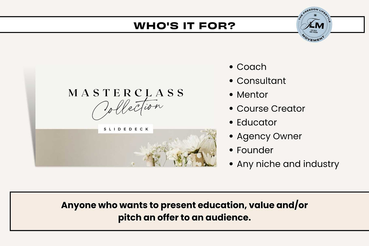 Masterclass Deck - Neutral Aesthetic, a Presentation Template by Freedom Business Shop (Photo 9 of 11)
