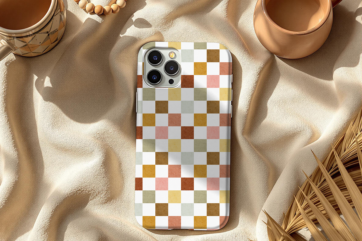 Rustic Cozy Fall Checkered Pattern, a Pattern Graphic by OwlAndFern (Photo 13 of 14)