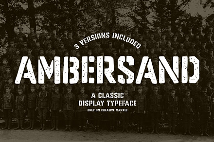 Ambersand | Classic Stencil Typeface, a Sans Serif Font by Beveled Design Co.