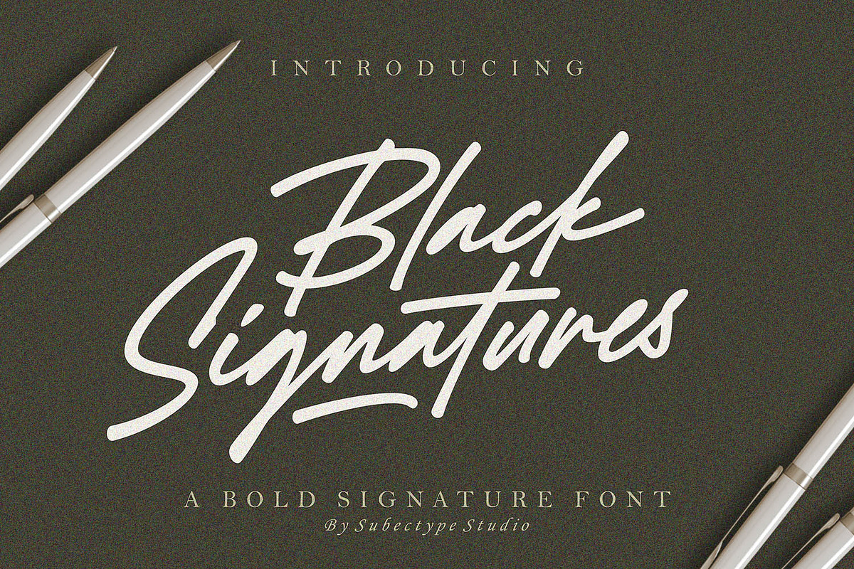 Black Signatures - Signature Font, a Script Font by Subectype Studio (Photo 1 of 11)