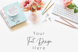 Feminine business office image containing stock images for blogs, feminine