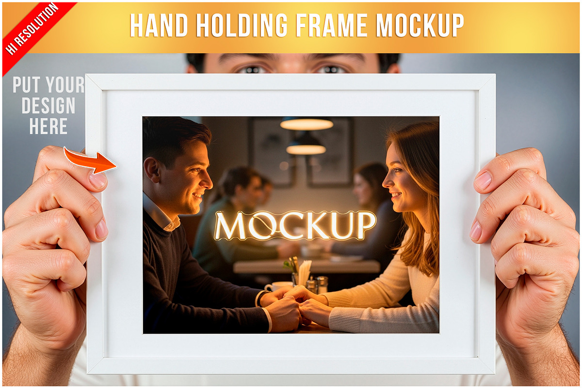 Hand Holding Picture Frame PSD, a Product Mockup by Bruno's Shop (Photo 1 of 3)