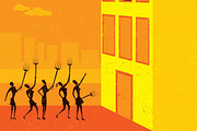 Angry Workers, a Finance Illustration by retrorocket (Thumbnail 1 of 2)
